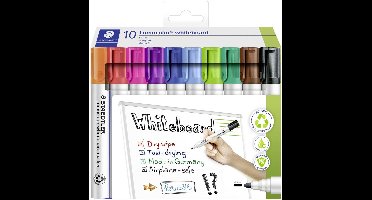 STAEDTLER - Lumocolor - Whiteboard marker - kartonnen set met 10 kleuren