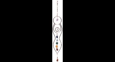 Raamhanger Maangodin - Chakra stenen - Raamdecoratie