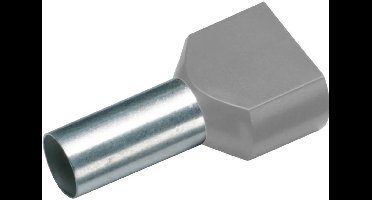 Cimco 187741 Dubbele adereindhulzen 4 mm² Deels geïsoleerd Grijs 100 stuk(s)