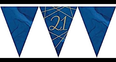 Witbaard Vlaggenlijn 21 Jaar 370 Cm Navy/goud