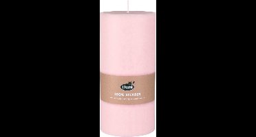 Duni cilinderkaarsen/stompkaarsen - roze - 15 x 7 cm - 50 branduren - geurloze kaarsen