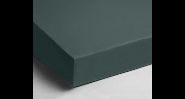 Papillon - hoeslaken - dubbel jersey - Donkergroen - 90x200 - 100% Katoen - Stretch - Rondom elastiek - Hoge hoek-