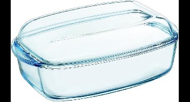 Pyrex - Essentials Schaal Rechthoek met Deksel 4,5 liter - Transparant