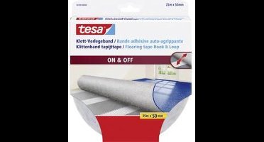 tesa Klittenband voor tapijt Om vast te plakken (l x b) 25 m x 50 mm Wit 1 stuk(s)