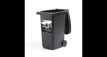 Container sticker Uitsneden Zanzibar - Palmbomen op Zanzibar Klikosticker - 40x40 cm - kliko sticker - weerbestendige containersticker