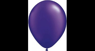 globos Paarse metallic ballonnen - 100 stuks - 35,5 cm - Voor helium en lucht