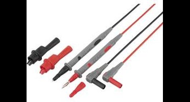 VOLTCRAFT TL 88-4 Veiligheidsmeetsnoerenset Banaanstekker 4 mm Testpunt 1.80 m Zwart, Rood 1 set(s)