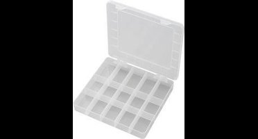 TRU COMPONENTS PP15-01 Assortimentsdoos (l x b x h) 200 x 175 x 26 mm Aantal vakken: 15 Vaste onderverdeling 1 stuk(s)