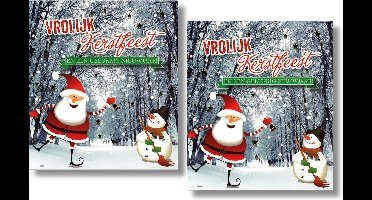 16 Dubbele Kerst &Nieuwjaarskaarten - Lannoo - Witte envelop - 12 x 13,3 cm