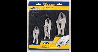 Irwin 3 stuks Griptang Originele - (5CR, 7CR, 10CR) in opberglade - 10508020