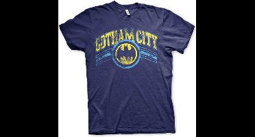 DC Comics Batman Heren Tshirt -L- Gotham City Blauw