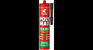 Griffon Poly Max Fix & Seal Express Montagelijm-/afdichtingskit - Zwart - Koker - 425gr