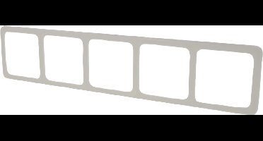 Peha Standaard Inbouw Afdekplaat - 5-voudig - Polarwit