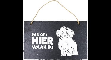 Paper Dreams Waakbord Maltezer 15 X 25 Cm Leisteen Zwart