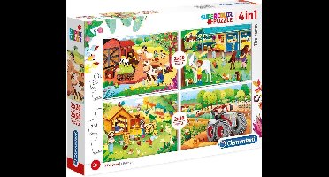 Clementoni Legpuzzel 4-in-1 Boerderij 160 Stukjes 4-delig