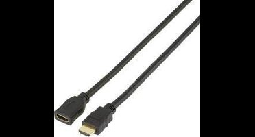 SpeaKa Professional SP-7870536 HDMI-kabel HDMI Verlengkabel HDMI-A-stekker, HDMI-A-bus 5.00 m Zwart 4K UHD, Audio Retur