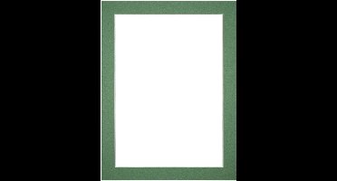 Passe-Partout Fotomaat 25x35 cm - Lijstmaat 30x40 cm - Groen Bos - Museumkarton - Fotolijst niet inbegrepen