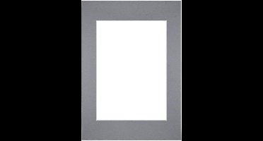 Passe-Partout Fotomaat 42x59,4 cm - Lijstmaat 59,4x84 cm - Grijs - Museumkarton - Fotolijst niet inbegrepen