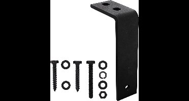 Intersteel Set van 5 plafondbeugels tbv schuifdeursysteem mat zwart