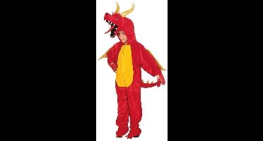 Draken Kostuum Kind Rood - Maat 128