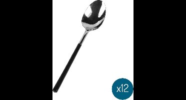 Bama Koffielepel Nara Silver – Black – 12 Stuks