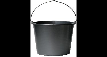 Gripline Bouwemmer - 20 liter - grijs kunststof - met knopbeugel