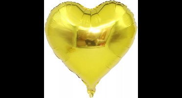 Folieballon hart | Goud | 18 inch | 45 cm | DM-products