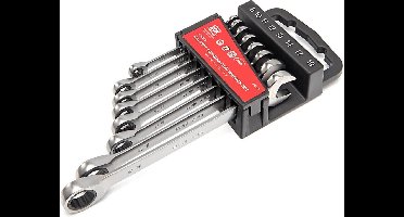 AOK 8 Delige Professionele Ring, Ratelset, Steeksleutelset