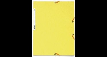 EXACOMPTA - Elastisch shirt - 3 flappen - 24 x 32 - Glanzende kaart 390G - Citroengeel