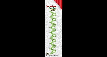ILD008 Interlace border die kerstmis - ster - Snijmal Nellie Snellen rand - sterren