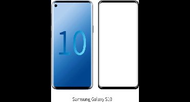 Ntech Geschikt voor Samsung Galaxy S10 Full Cover Tempered Glass Zwart
