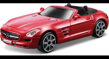Bburago MERCEDES BENZ SLS AMG ROADSTER rood schaalmodel 1:43