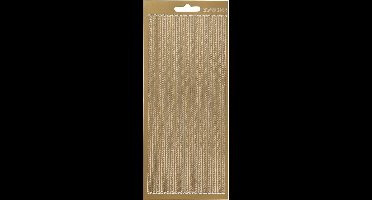 Stickers Goud - Zelfklevende Randen Stickers - Decoratieve Gouden Stickervellen - DIY Versiering - Kaarten Maken & Scrapbooking - 10x23 cm - 1 Vel