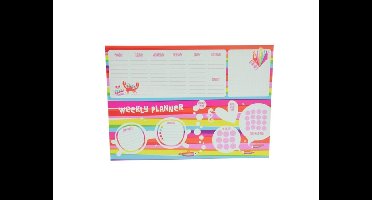 Weekplanner Funtastic. Maak je planning op deze grappige weekplanner. Van huiswerk tot feestjes, alles past erop!