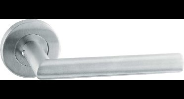 Deurkruk op rozet - RVS geborsteld - RVS - Artitec Wallebroek - Artitec Wallebroek Krukgarnituur Tria, RVS mat