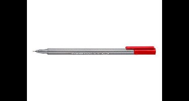Staedtler Fineliner Triplus 0,3 mm, rood (pak 10 stuks)