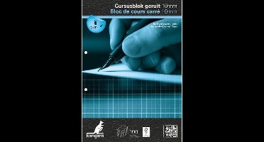 Kangaro cursusblok - A4 - ruit - 10x10mm - 90 grams - 2-gaats - schrijfblok - K-5404