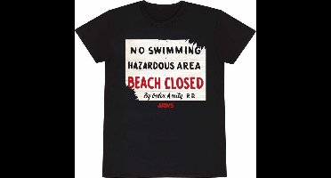 Jaws - No Swimming T-Shirt Black-M