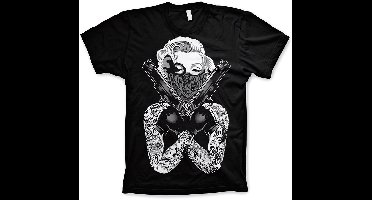 Marilyn Monroe Gangsta Pose T-Shirt AB-1-17543-L134 Black-S