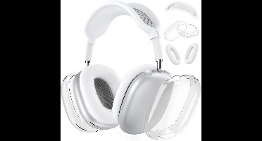 Allecto plus - Zachte hoes voor AirPods Max-hoofdtelefoon, transparante TPU beschermhoes met anti-kras oorkussen - accessoires voor hoofdbandbescherming tegen stof.