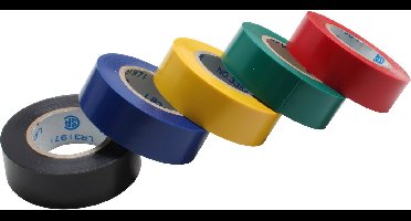 InLine® 5 kleuren isolatietape, 18mm x 30ft. (9.14m)
