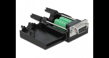 Seriële RS232 connector 9-pins SUB-D (v) met schroeven - 10-pins Terminal Block met behuizing / schroeven
