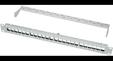 LogiLink 19 inch patchpaneel, 24 poorts, afgeschermd, keystone