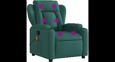 vidaXL - Massagestoel - met - donkergroene - stof