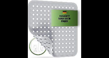 SCH® Badmat antislip voor in bad - Douchemat antislip voor douche - Badmat antislip - Grijs - 53cm x 53cm x 1cm