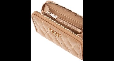 GUESS portemonnee Valla Zip Around Wallet Beige Lichtbruin