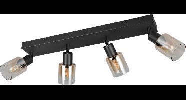 REALITY CADIZ - Spot - Zwart mat - excl. 4x E14 4 W - Plafondbevestiging