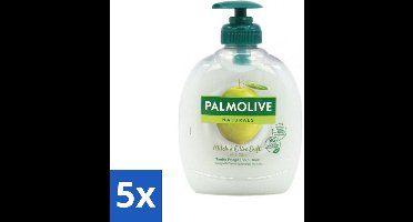 5 x Palmolive Naturals - Handzeep - Melk & Olijf - 300 ml - Handzeep Melk En Olijf - Natuurlijke Handzeep - Melkproteïnen Handzeep - Olijfextract Handzeep - Handzeep Voor Huidverzorging