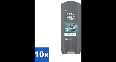 10 x Dove Douchegel Men+ Care Eucalyptus + Mint 400 ml - Douchegel Voor Mannen - Eucalyptus En Munt - Hydratatie Huid - 3-in-1 Douchegel - Huidverzorging Mannen