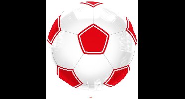 Voetbal Ballon Rood/Wit - 43cm